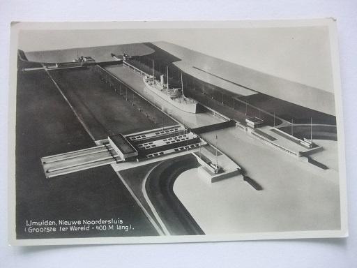 P259 IJmuiden - Nieuwe Noordersluis Maquette, Verzenden, 1920 tot 1940, Ongelopen, Noord-Holland