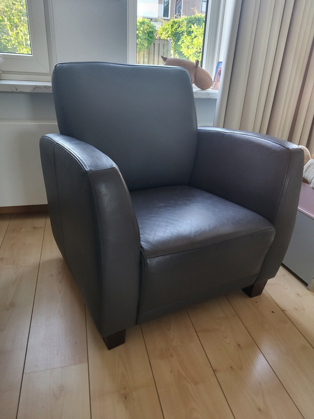 Twee grijze fauteuils, Huis en Inrichting, Fauteuils, Ophalen, Gebruikt