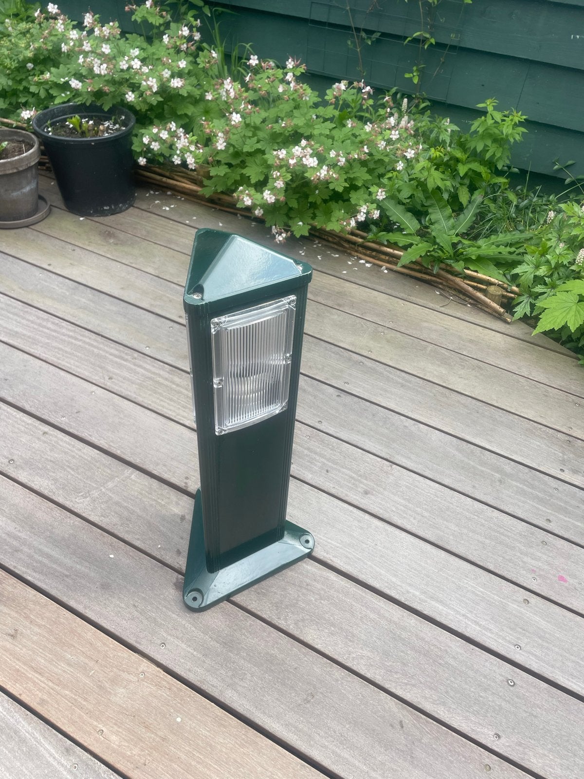 Groene buitenlamp/paal, Overige materialen, Gebruikt, Ophalen of Verzenden, Netvoeding