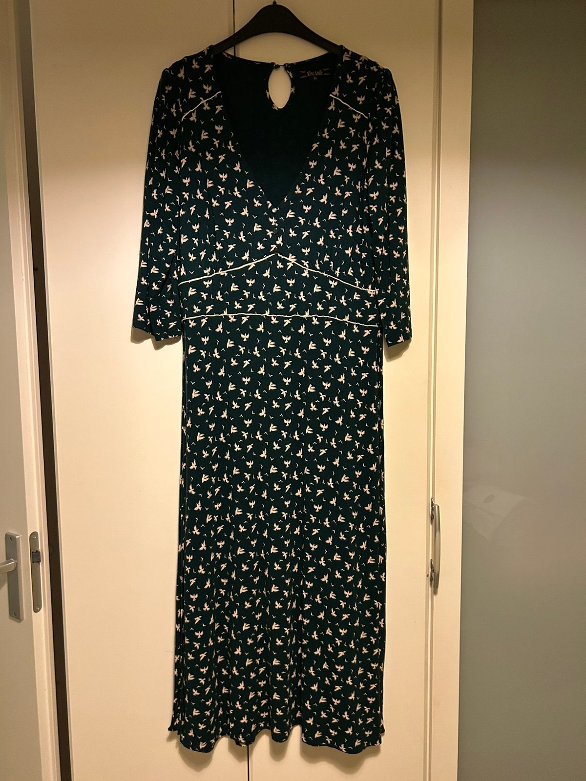 King Louie Lynn Birdie jurk in maat XL ZGAN, Maat 46/48 (XL) of groter, Ophalen of Verzenden, Zo goed als nieuw, Knielengte
