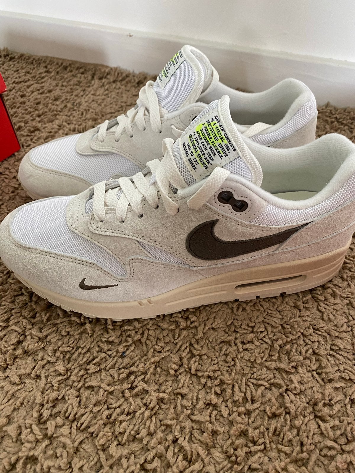 Nike Air Max 1 Sail Ironstone EU maat 41, Kleding | Heren, Schoenen, Ophalen, Nieuw, Wit, Sneakers of Gympen