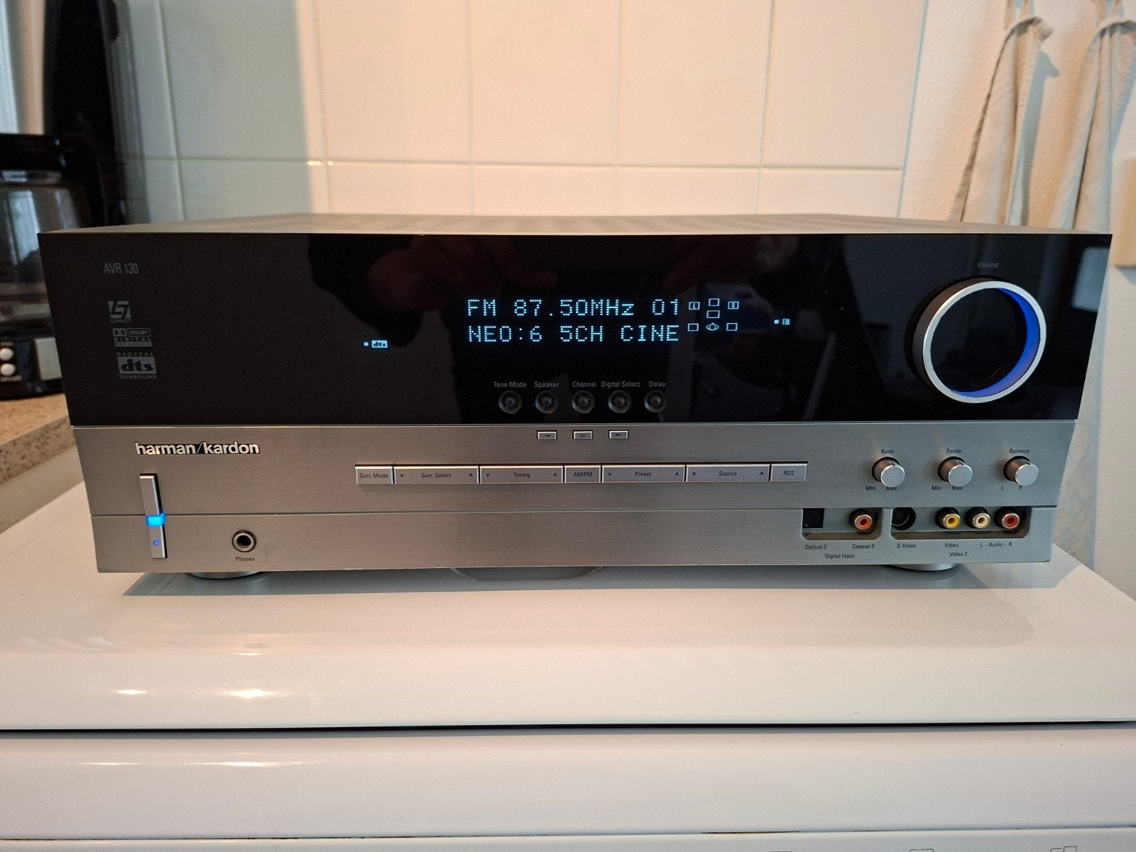 Harman kardon AVR 130 versterker, Ophalen, 120 watt of meer, Overige merken