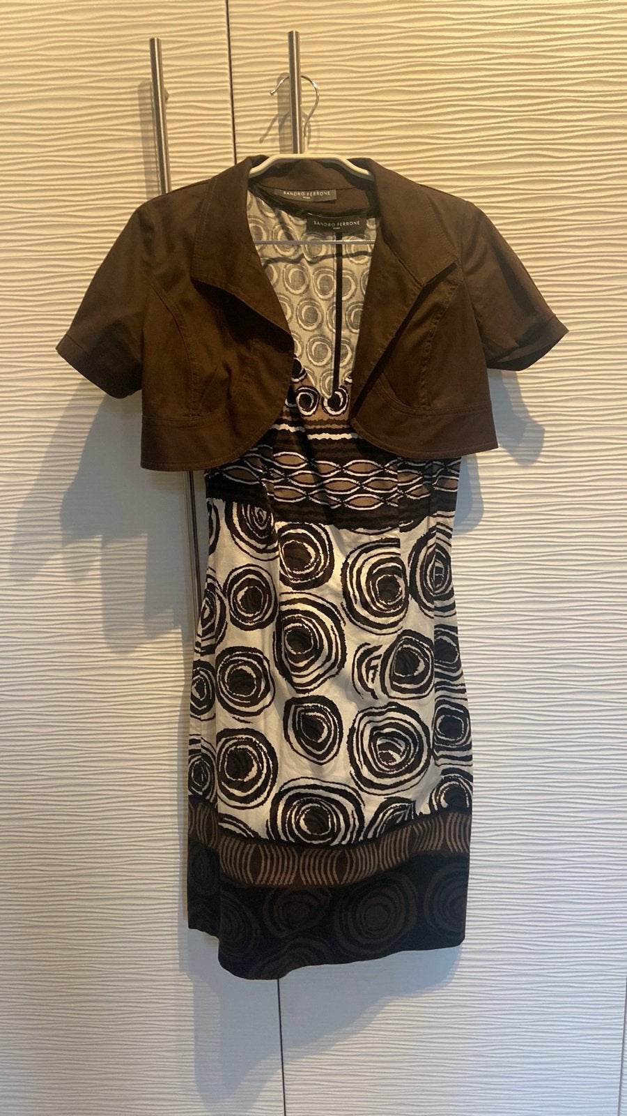 Elegante Sandro Ferrone Jurk met Jasje - Maat 38, Kleding | Dames, Maat 38/40 (M), Meerkleurig, Ophalen of Verzenden, Zo goed als nieuw