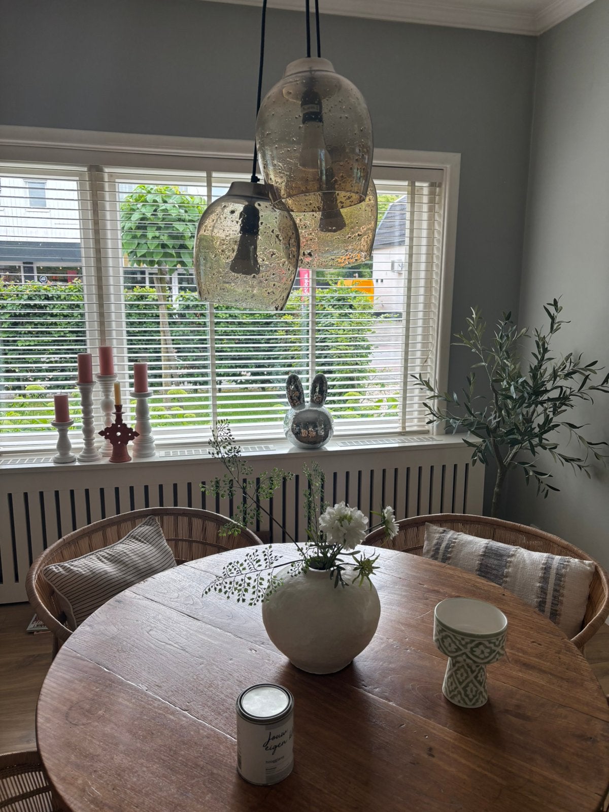 Riviera maison hanglamp, Huis en Inrichting, Lampen | Hanglampen, Ophalen, Zo goed als nieuw, Glas, 50 tot 75 cm