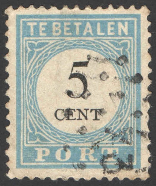Nederland Port 6 gestempeld 1887, Ophalen of Verzenden, T/m 1940, Gestempeld