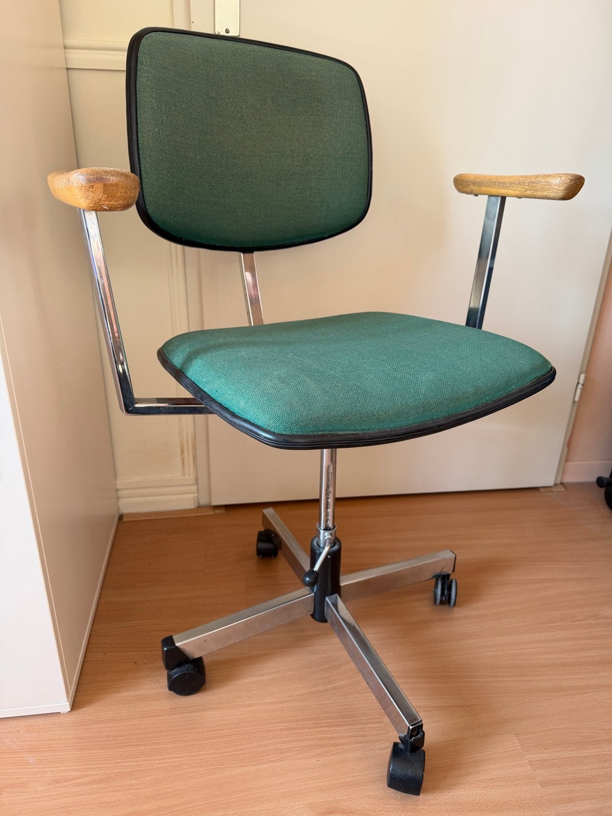 Vintage Håg Bureaustoel - Groen - Made in Norway, Huis en Inrichting, Bureaustoelen, Ophalen, Gebruikt, Groen, Bureaustoel