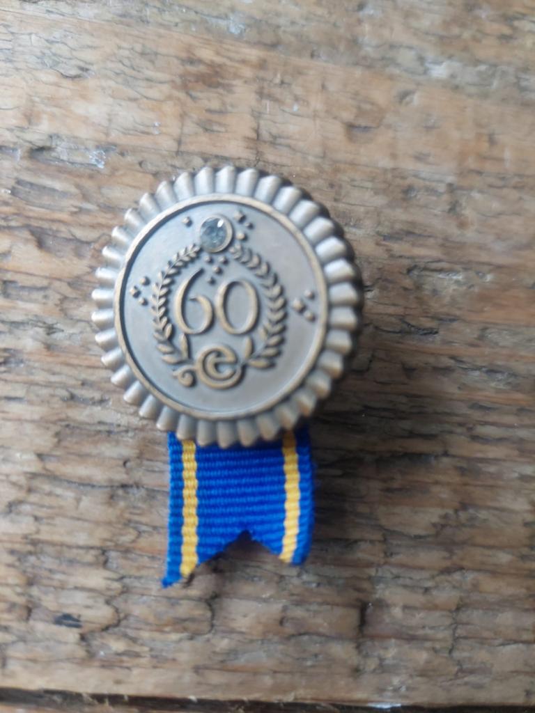 Efteling pin 60 jaar jubileum, Verzenden, Gebruikt, Button of Speldje