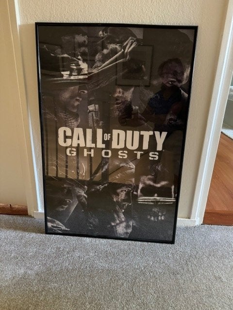 Call of Duty poster inclusief lijst, Verzamelen, Posters, Ophalen, Rechthoekig Staand, Met lijst, Zo goed als nieuw