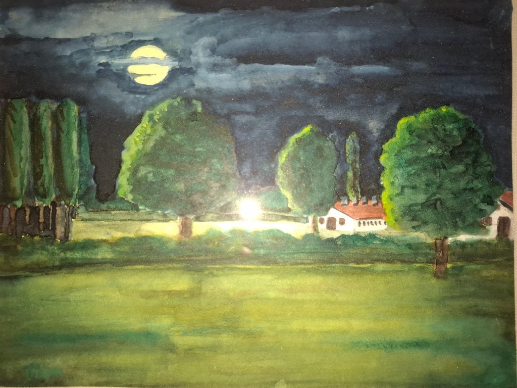 Toon Hermans uniek werk  Gouache, Ophalen