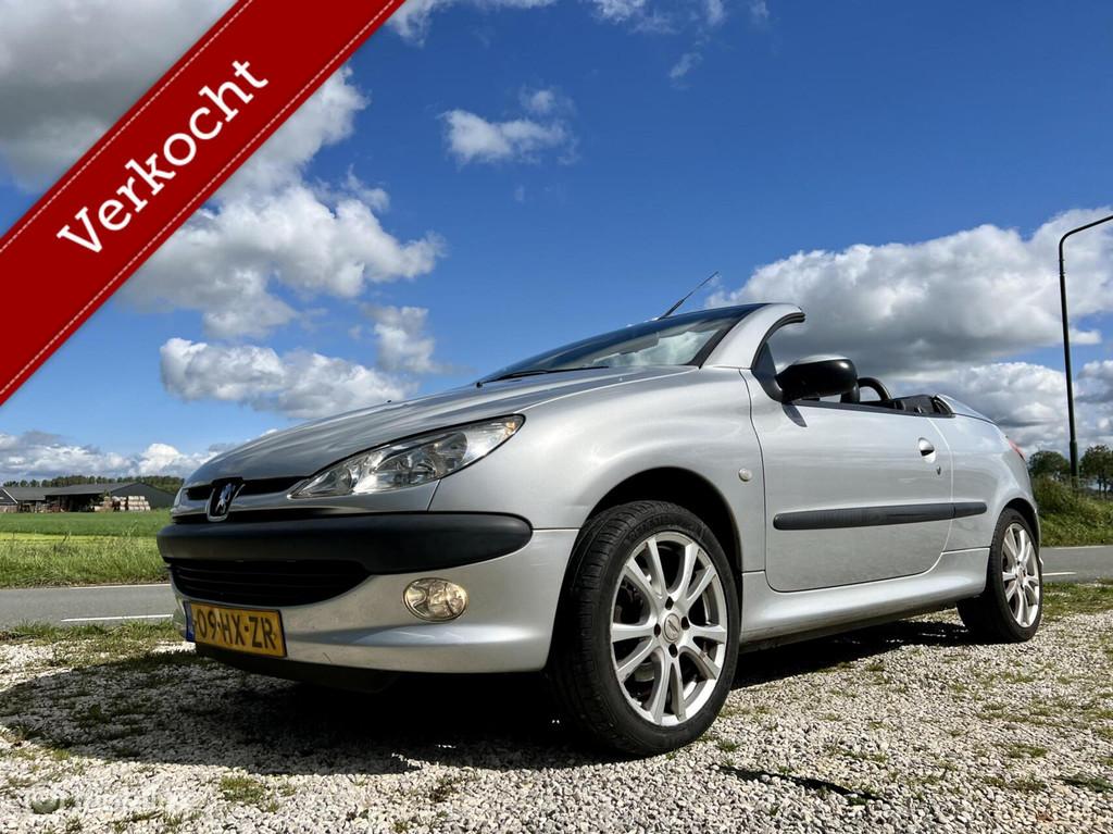Peugeot 206 CC 1.6-16V XS, BJ 2002, Leer, APK April 2027, Voorwielaandrijving, 4 cilinders, Cabriolet, 4 stoelen
