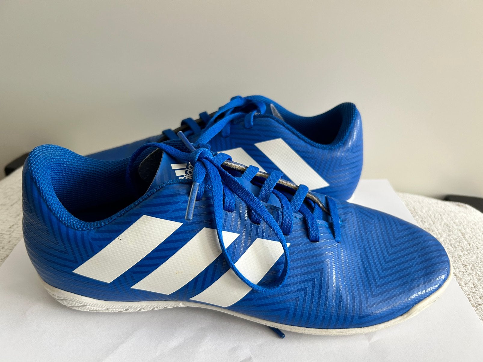 Adidas Nemeziz blauw maat 38 2/3, Ophalen, Gebruikt, Jongen of Meisje, Schoenen