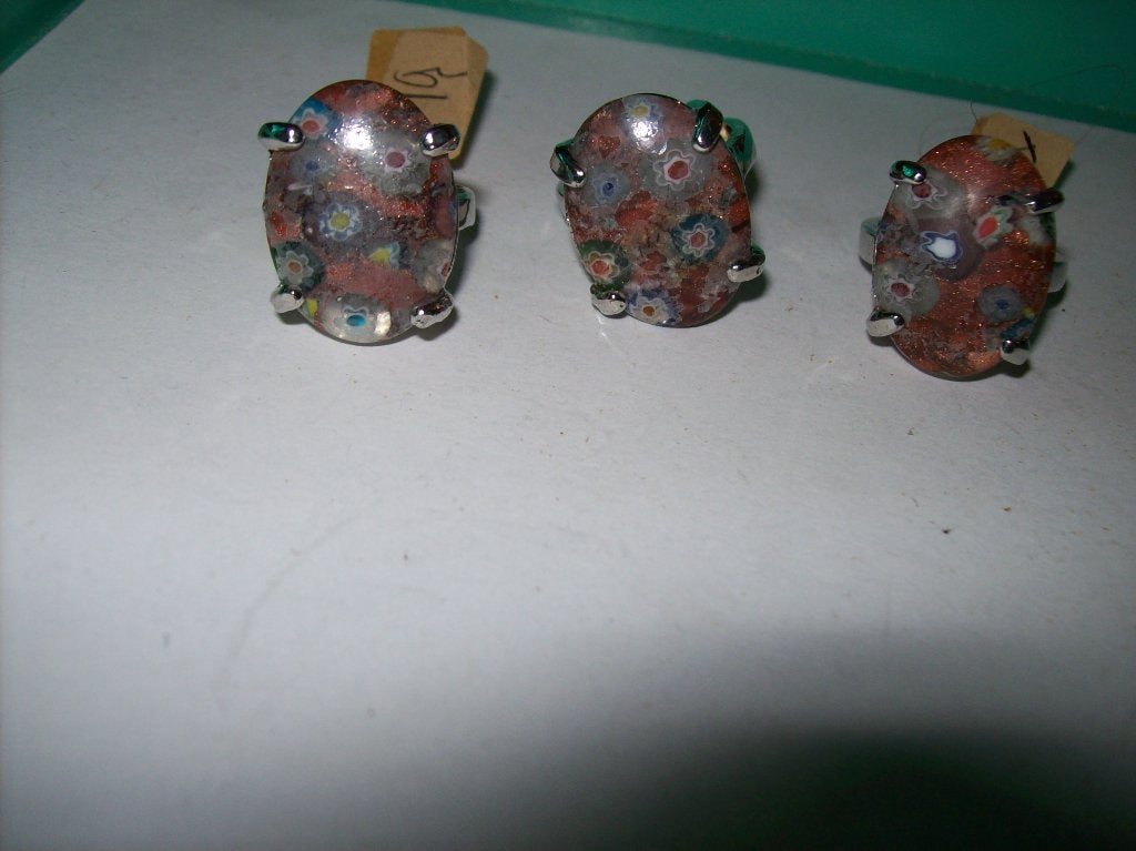 Ring Zilvertint Mooie Meer kleur steen Maten 19 t/m 21, Overige materialen, 20 of groter, Verzenden, Nieuw