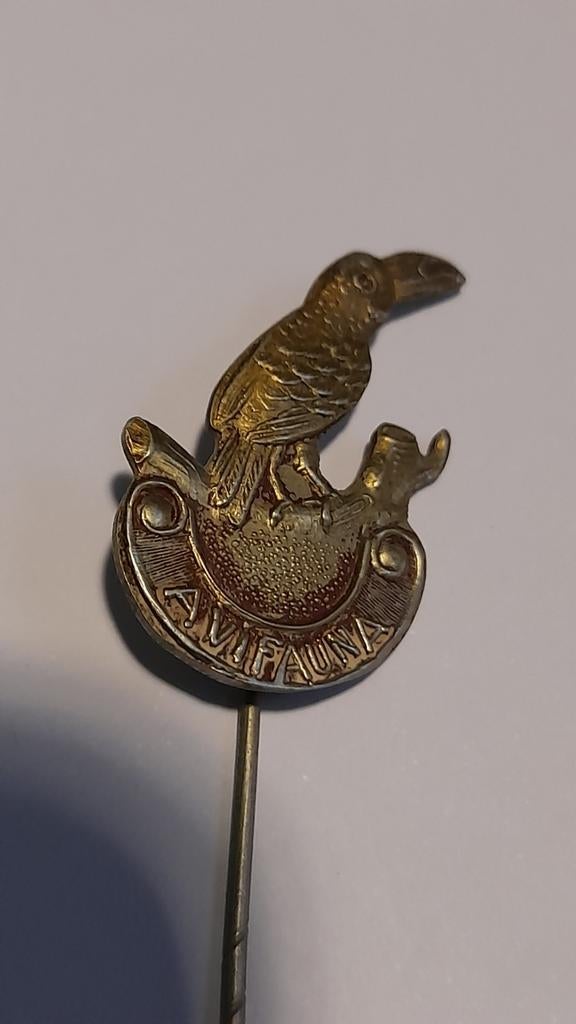 Vintage Speld 'Avifauna' met Vogel - Uniek Verzamelobject, Verzenden, Gebruikt