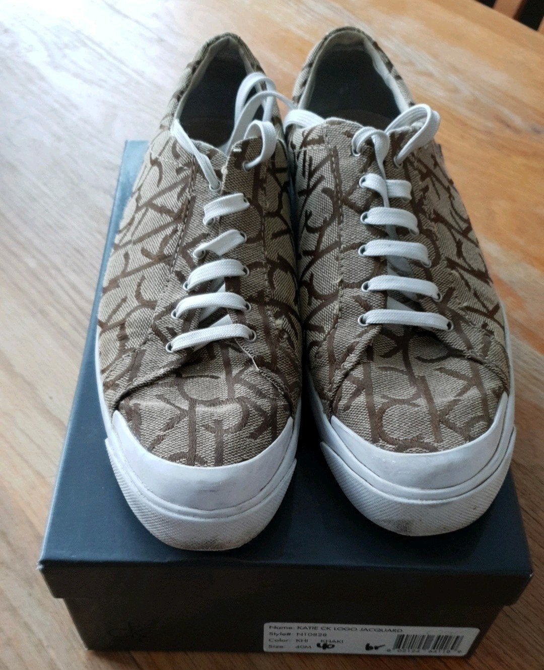 Calvin Klein Sneakers Maat 40 - Zo goed als nieuw, Bruin, Ophalen of Verzenden, Calvin Klein, Sneakers of Gympen