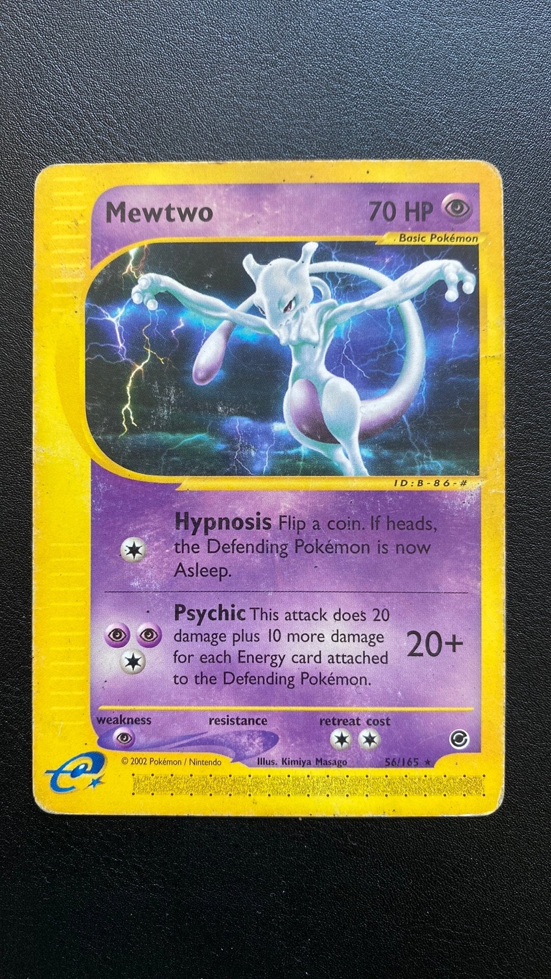 Pokemon mewtwo 56/165 expedition, Ophalen of Verzenden, Gebruikt, Losse kaart