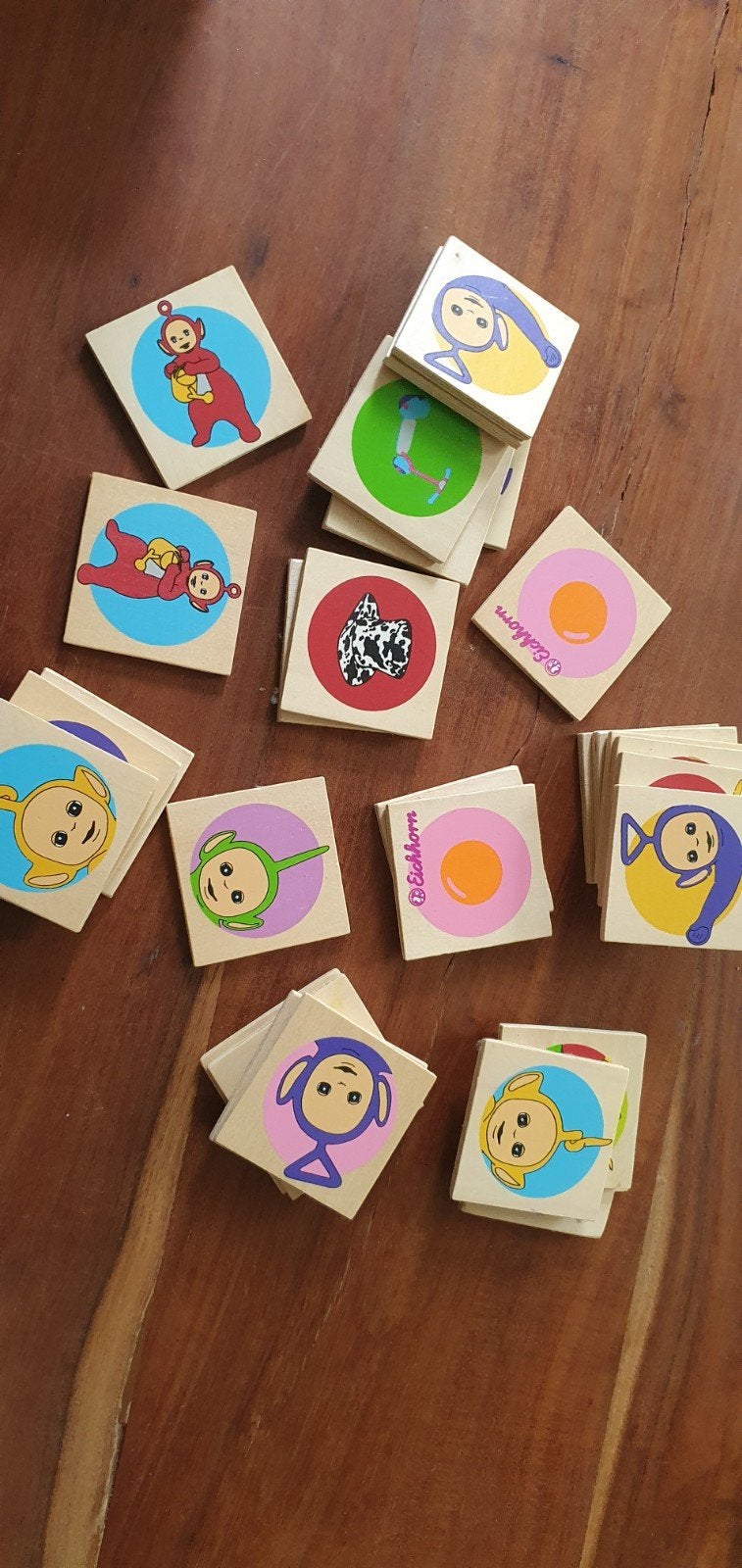 Teletubbies memory spel - houten blokjes, Kinderen en Baby's, Speelgoed | Educatief en Creatief, Ophalen of Verzenden, Gebruikt