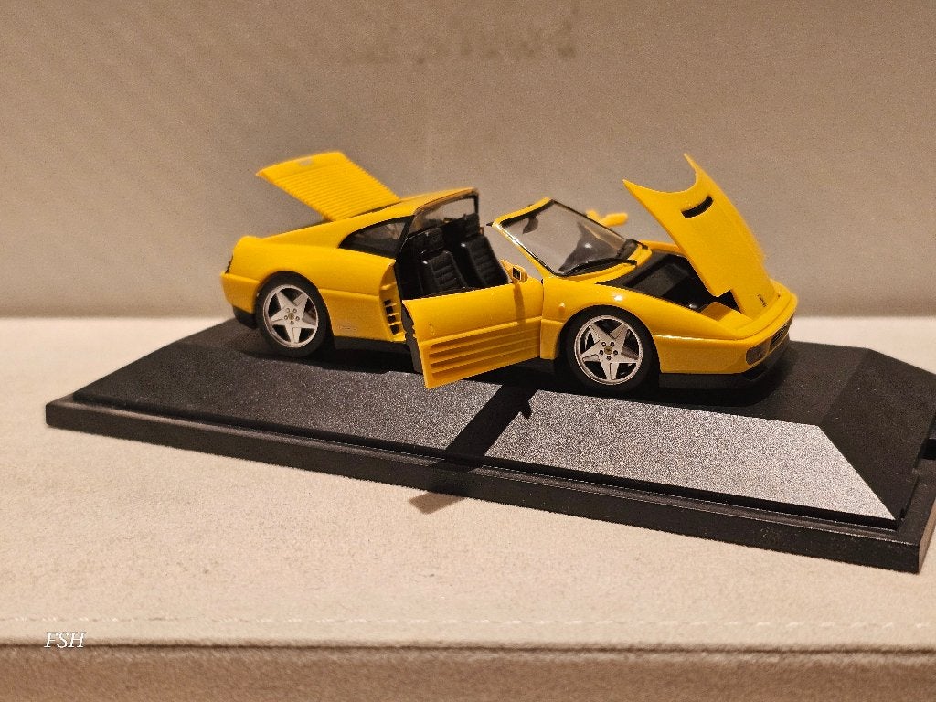 Ferrari 348 TS, geel, HERPA High Tech Collection., Ophalen of Verzenden, Zo goed als nieuw, Auto, Overige merken