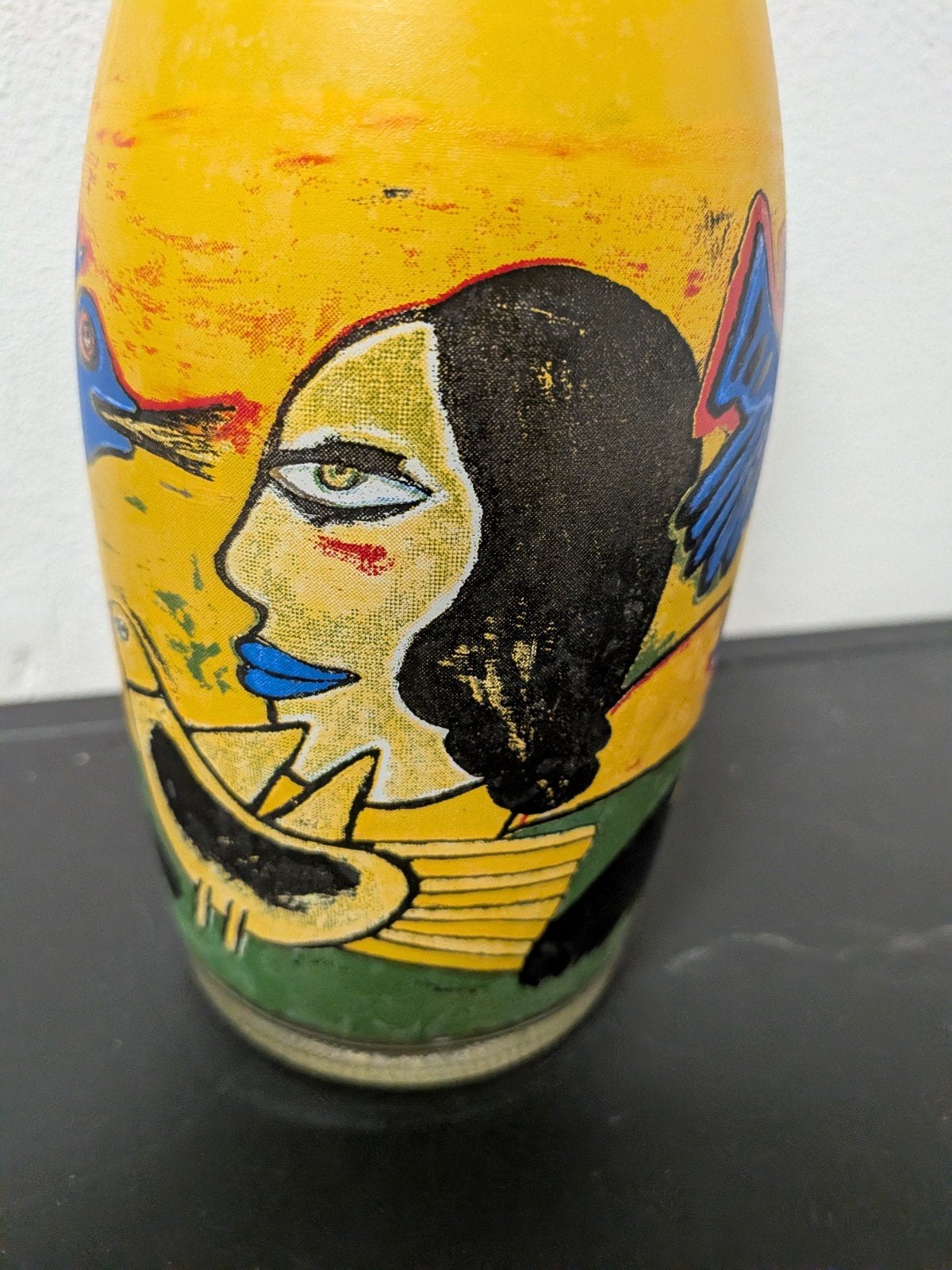 glaskunst Corneille fles, Glas, Meerkleurig, Object, Ophalen of Verzenden