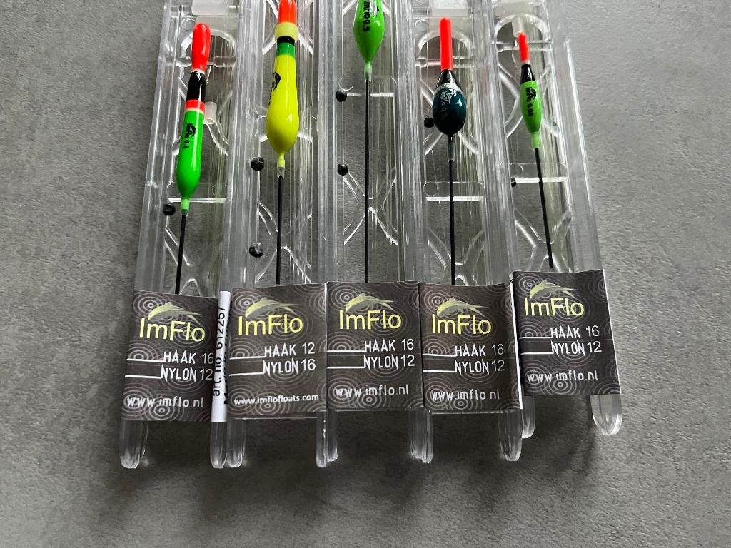 adv 316 / NIEUW mixset 5 complete dobbertuigjes IMFLO, Ophalen of Verzenden, Nieuw, Dobber of Lood