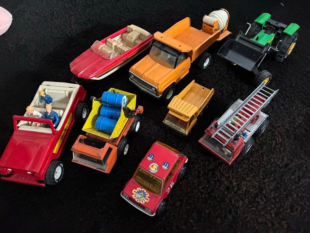 Partij Vintage voertuigen 70s/80s - Tonka, Bull, Gozan, Ophalen of Verzenden, Gebruikt