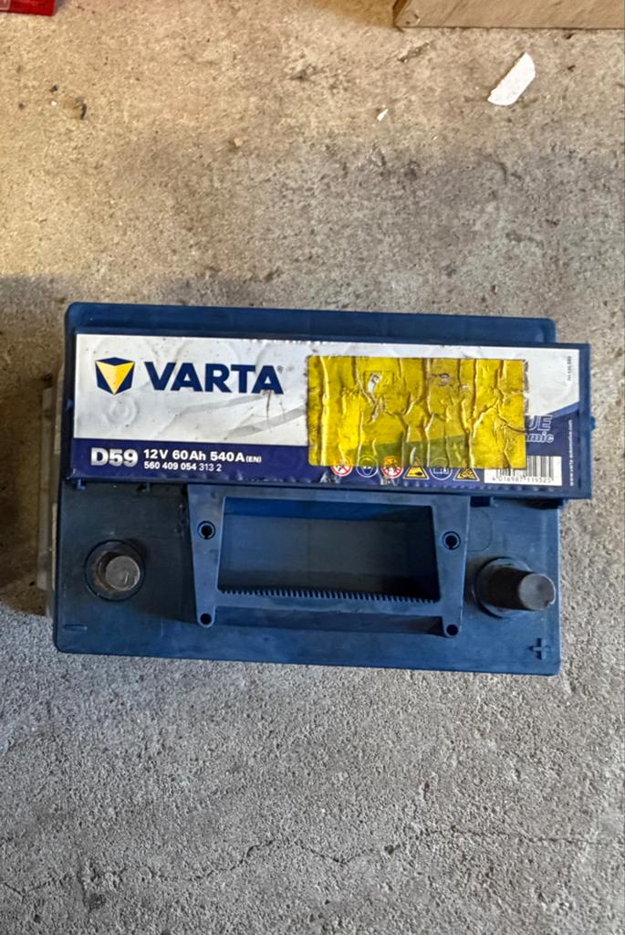 VARTA D59 12V 60Ah 540A (EN) Accu, Ophalen, Gebruikt