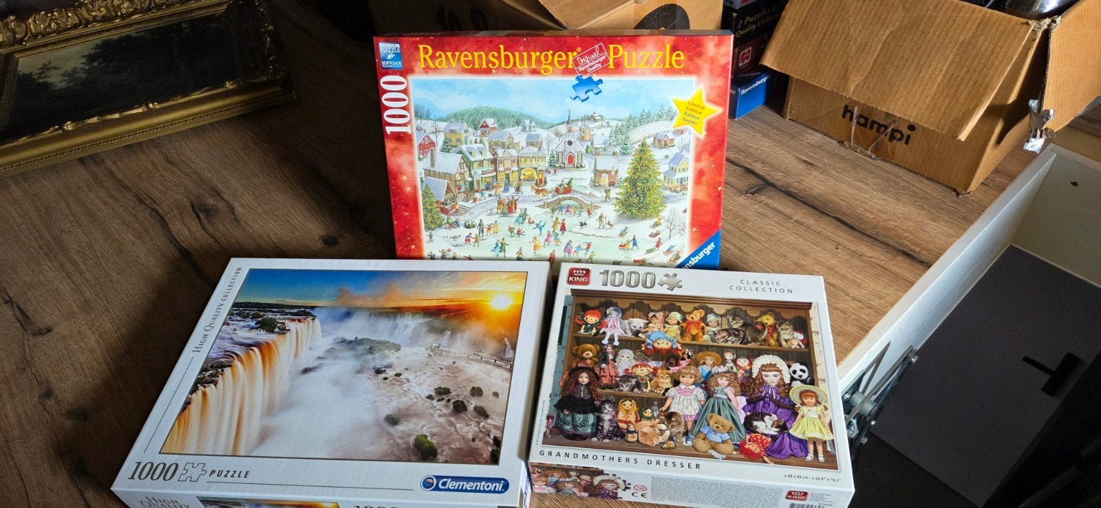 3 nette leuke puzzels 100 stukjes, Hobby en Vrije tijd, Ophalen of Verzenden, Minder dan 500 stukjes, Zo goed als nieuw