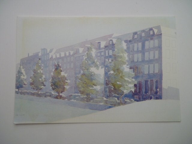 Prettige Kerstdagen NCM, Aquarel Erni Kwast Keizersgracht, Ophalen of Verzenden, 1980 tot heden, Ongelopen, Overige thema's
