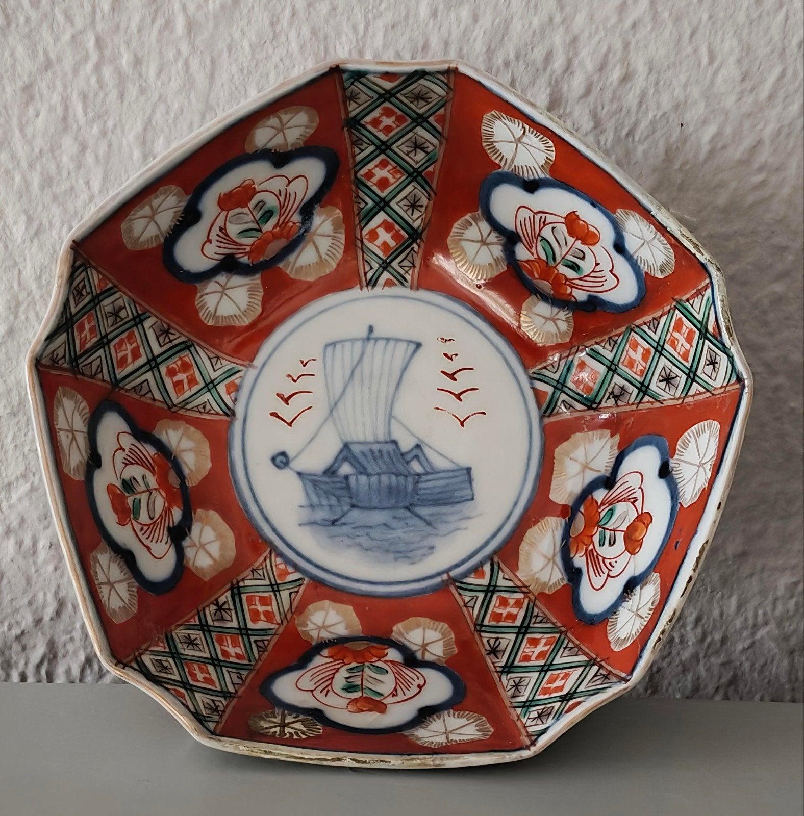 Antiek Japans Imari/Kutani porseleinen schaaltje, Antiek en Kunst, Ophalen of Verzenden