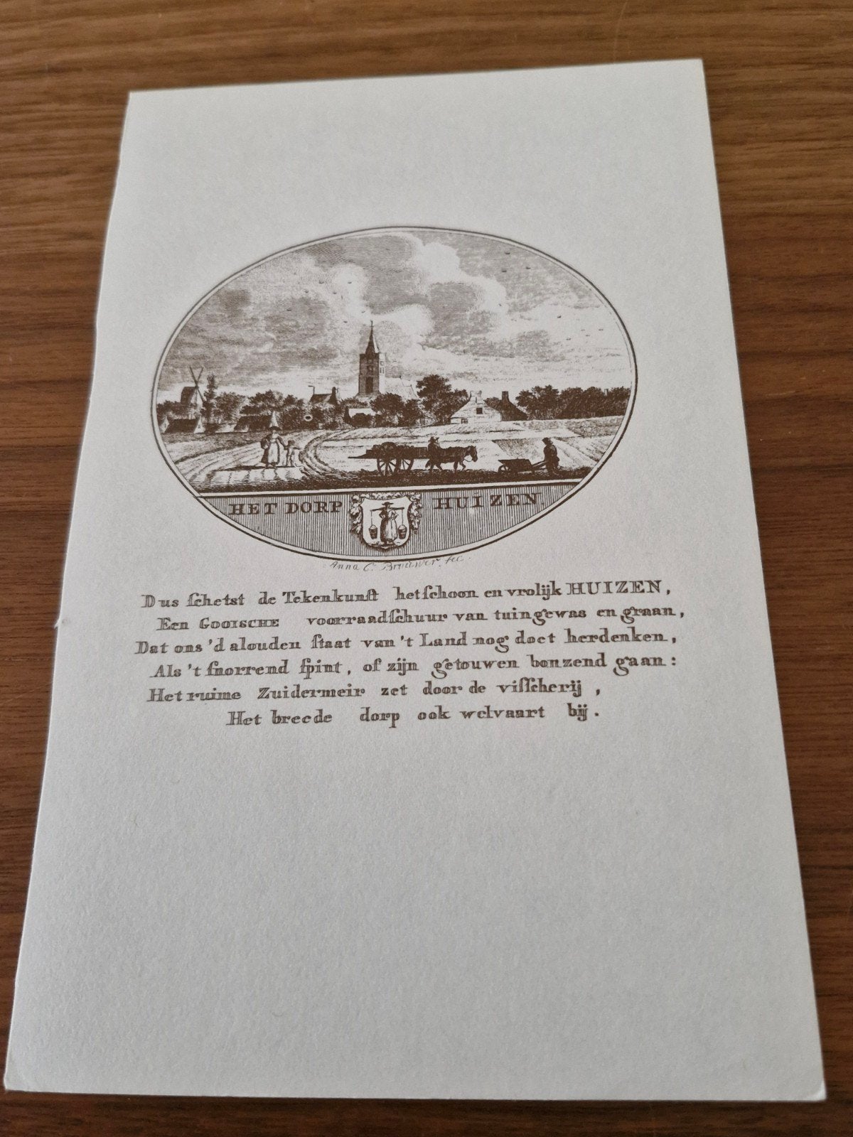 Oude prentbriefkaart Huizen - Het Dorp, Ophalen of Verzenden