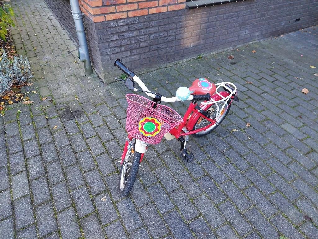 16 inch meisjesfiets, Terugtraprem, Gebruikt, Ophalen of Verzenden, Loeki