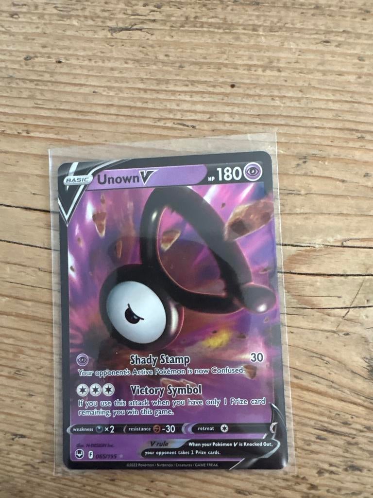 Pokémon Kaart Unown V 065/195 - Zo goed als nieuw, Ophalen, Zo goed als nieuw, Losse kaart