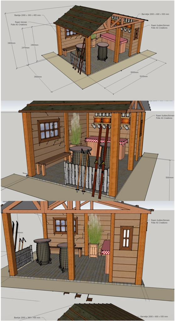 Skihut / Tuinhuisje - Degelijk Ontwerp, Zelf Demonteren, Tuin en Terras, Tuinhuizen, Ophalen, 200 tot 400 cm, Tuinhuis, 250 tot 500 cm