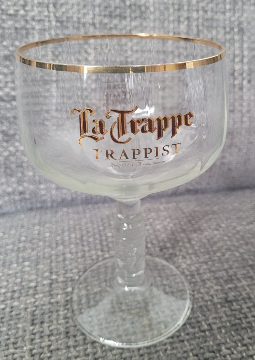 La trappe bierglas 25 cl trappist trappistenglas, Verzamelen, Ophalen of Verzenden, Zo goed als nieuw, Glas of Glazen, La Trappe