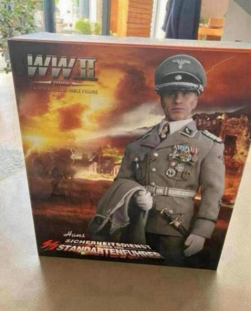 1/6 figuur Hans Landa - DID Corporation, Ophalen of Verzenden, Zo goed als nieuw, Actiefiguur of Pop