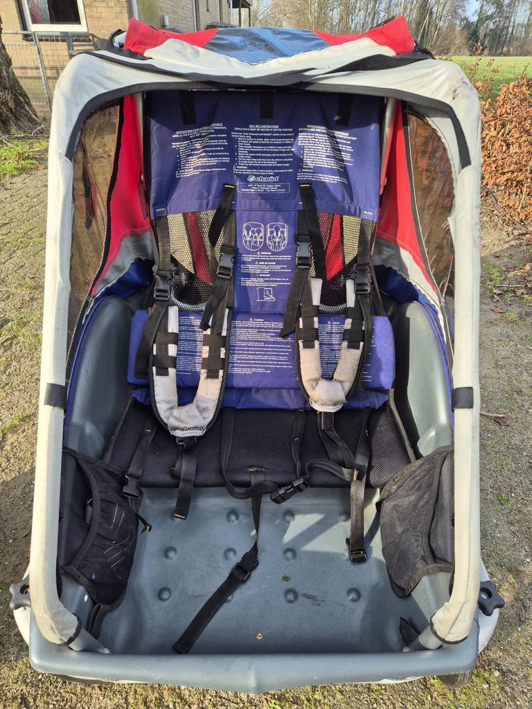 Chariot Fietskar voor 2 kinderen, Fietsen en Brommers, Fietsaccessoires | Aanhangers en Karren, Ophalen, Gebruikt, Kinderkar, 40 tot 60 kg