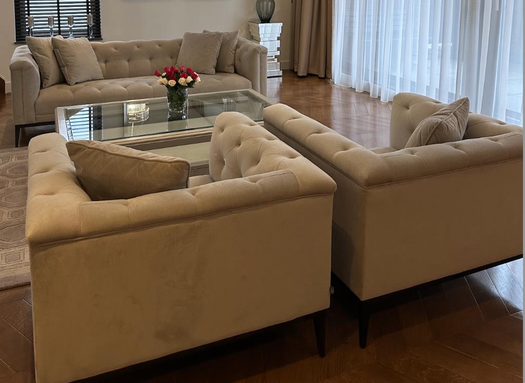 Design fauteuils van het merk Eichholtz, Ophalen, Overige maten, 150 tot 200 cm, 75 tot 100 cm