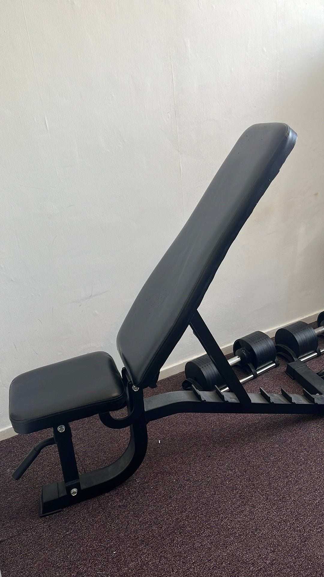 Sportbankje & halters, Sport en Fitness, Fitnessmaterialen, Ophalen, Zo goed als nieuw, Fitnessbank
