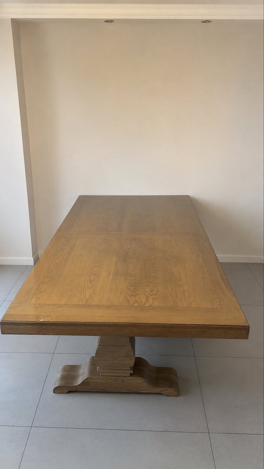 Robuuste Eikenhouten Eettafel - Landelijke Stijl, Ophalen, Gebruikt, 100 tot 150 cm, Eikenhout