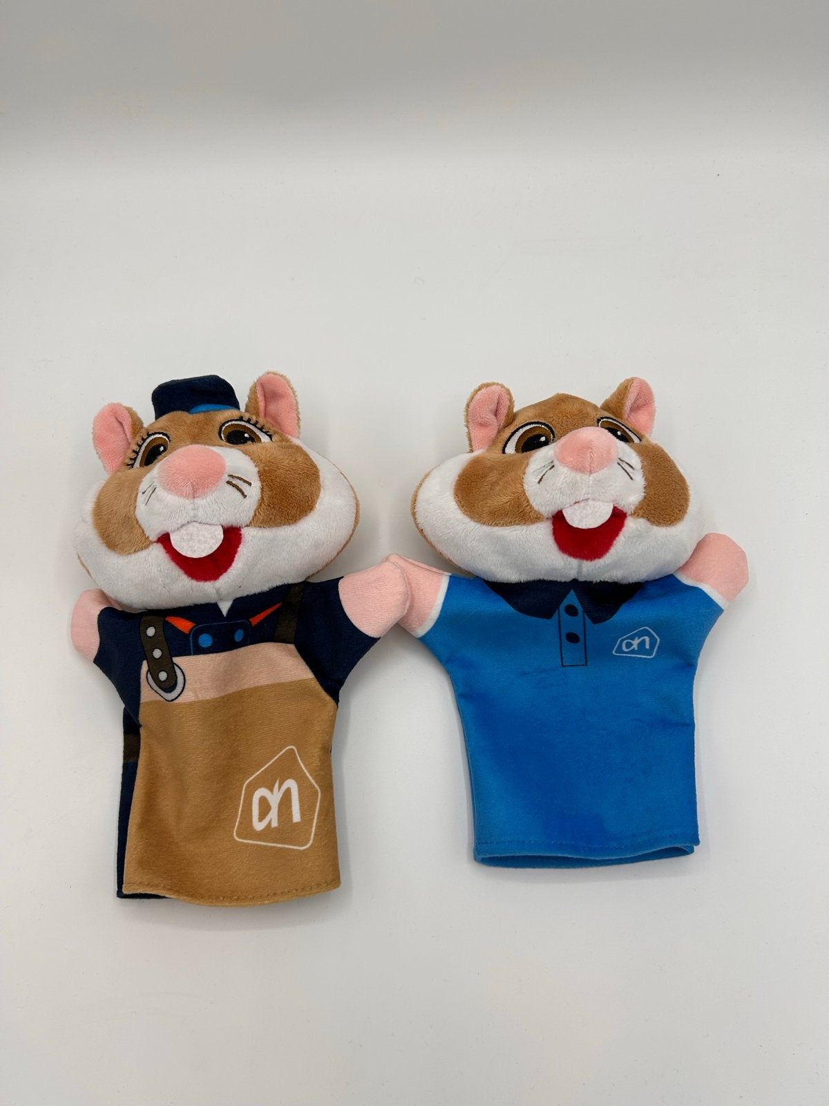 Albert Heijn Hamster Handpoppen Set (2 stuks), Albert Heijn, Hamster, Ophalen of Verzenden, Met kleding of accessoire