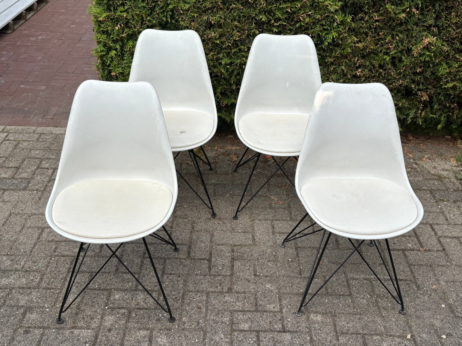 Gratis stoelen, Ophalen, Kunststof, Gebruikt, Wit