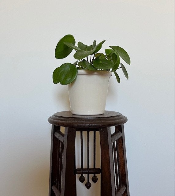Art deco hoog plantentafeltje met twee plateaus, Frans, Ophalen of Verzenden