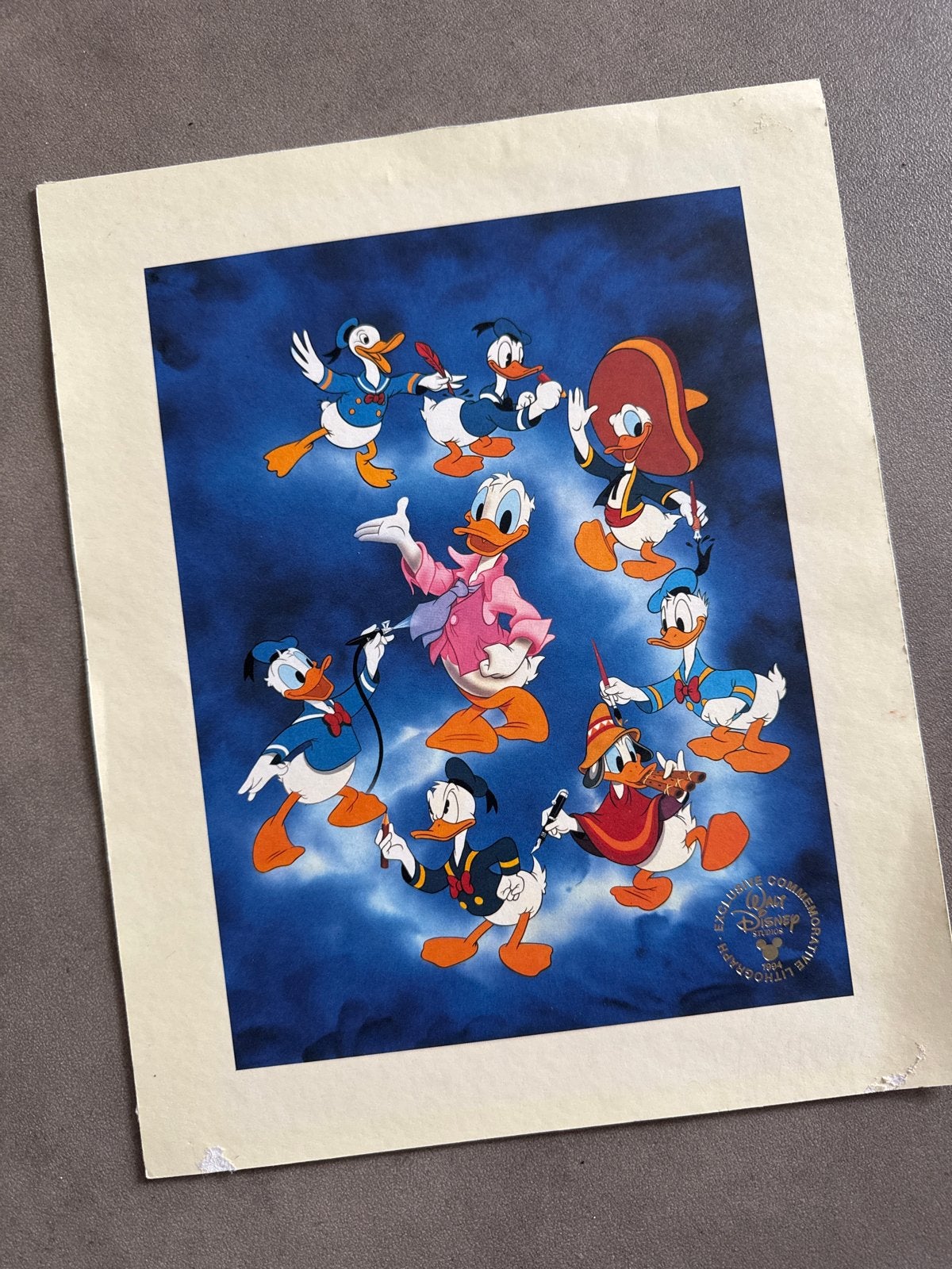 Exclusieve Disney Lithografie - Donald Duck 1994, Dagelijks leven, 1950 - 1999, Ophalen of Verzenden, Origineel