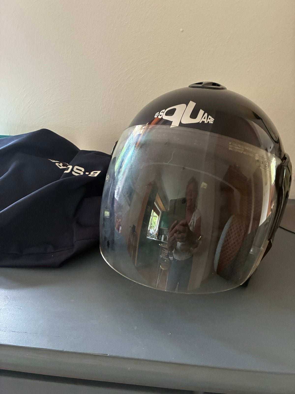 B-Square Motorscooterhelm - Zwart, Zo goed als nieuw, Ophalen of Verzenden, Zo goed als nieuw, Medium
