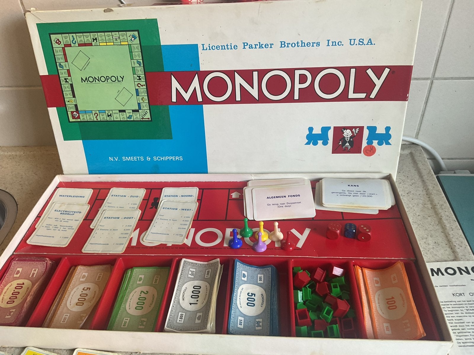 Vintage Monopoly Bordspel - N.V. Smeets & Schippers, Drie of vier spelers, Ophalen of Verzenden, Gebruikt