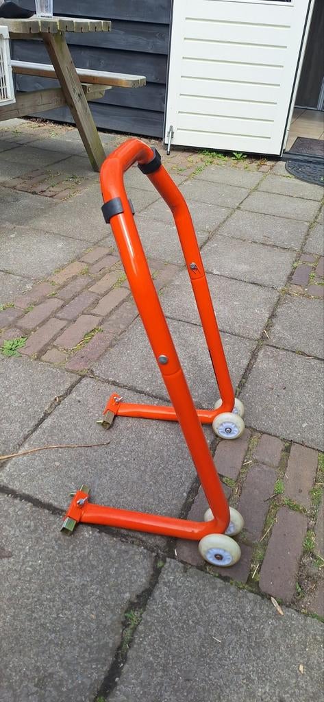 Oranje Motor Paddockstand - voorwielstandaard, Motoren, Ophalen of Verzenden, Gebruikt