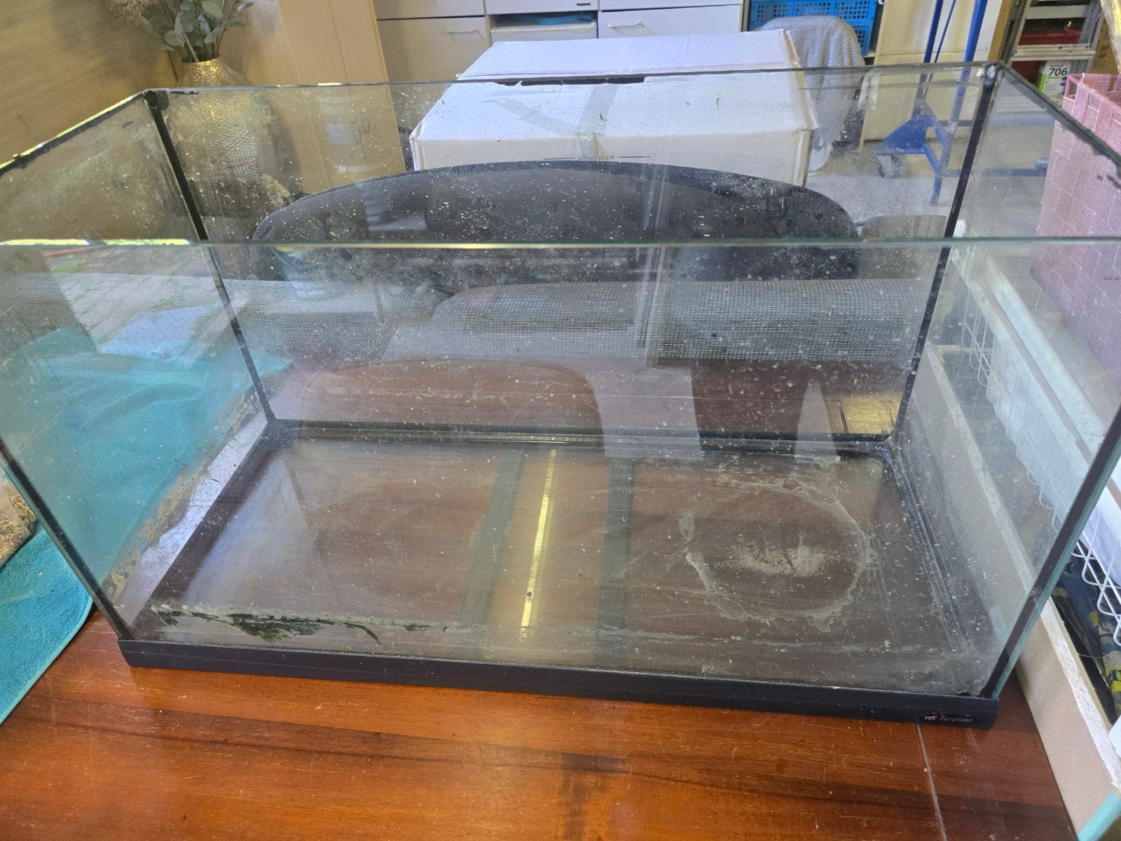 Aquarium, Ophalen, Leeg aquarium