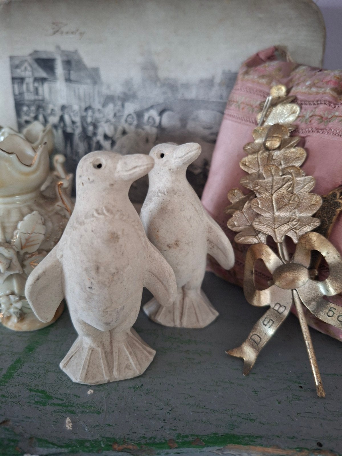 Franse pinguïns mal van gips, Antiek en Kunst, Ophalen of Verzenden