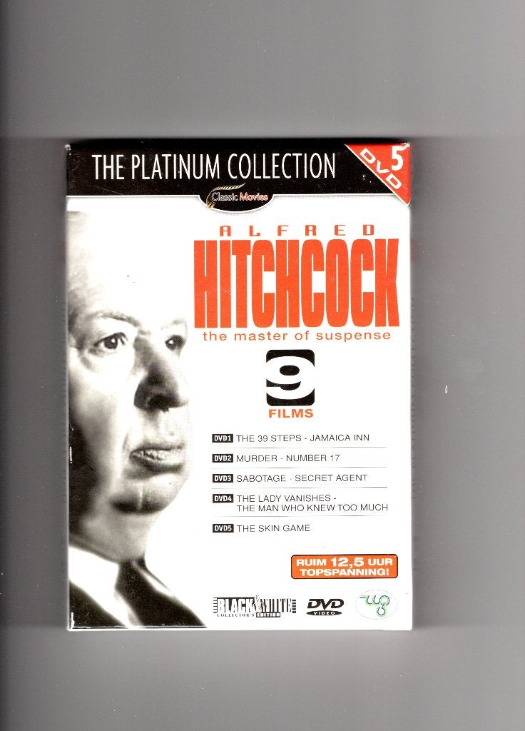 DVD Alfred Hitchcock The Platinum Collection, Alle leeftijden, Ophalen of Verzenden, Zo goed als nieuw, Thrillers en Misdaad