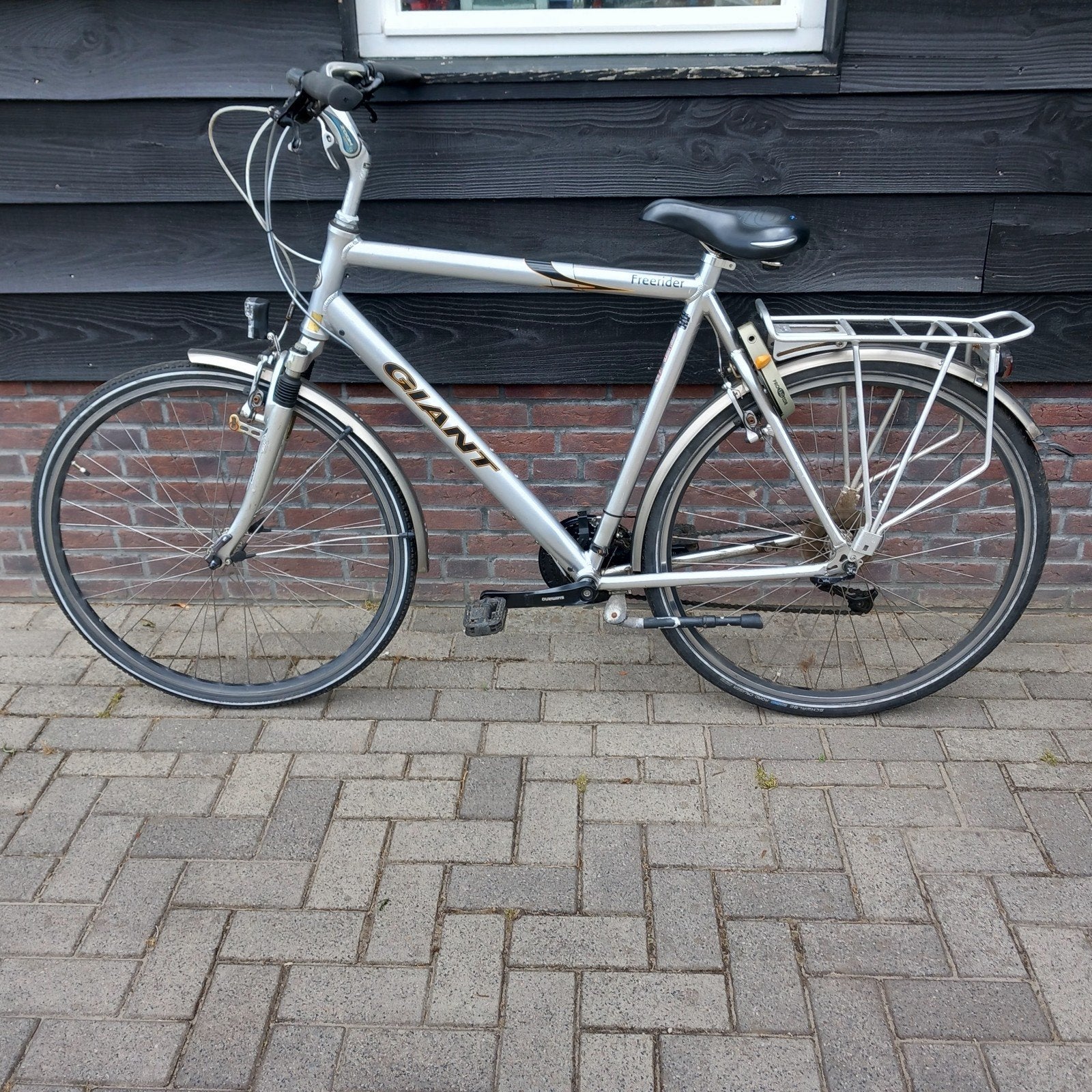 Giant freerider grijs 28 inch SHIMANO AFGEMONTEERD, Ophalen, 28 inch, Vering, Velgrem