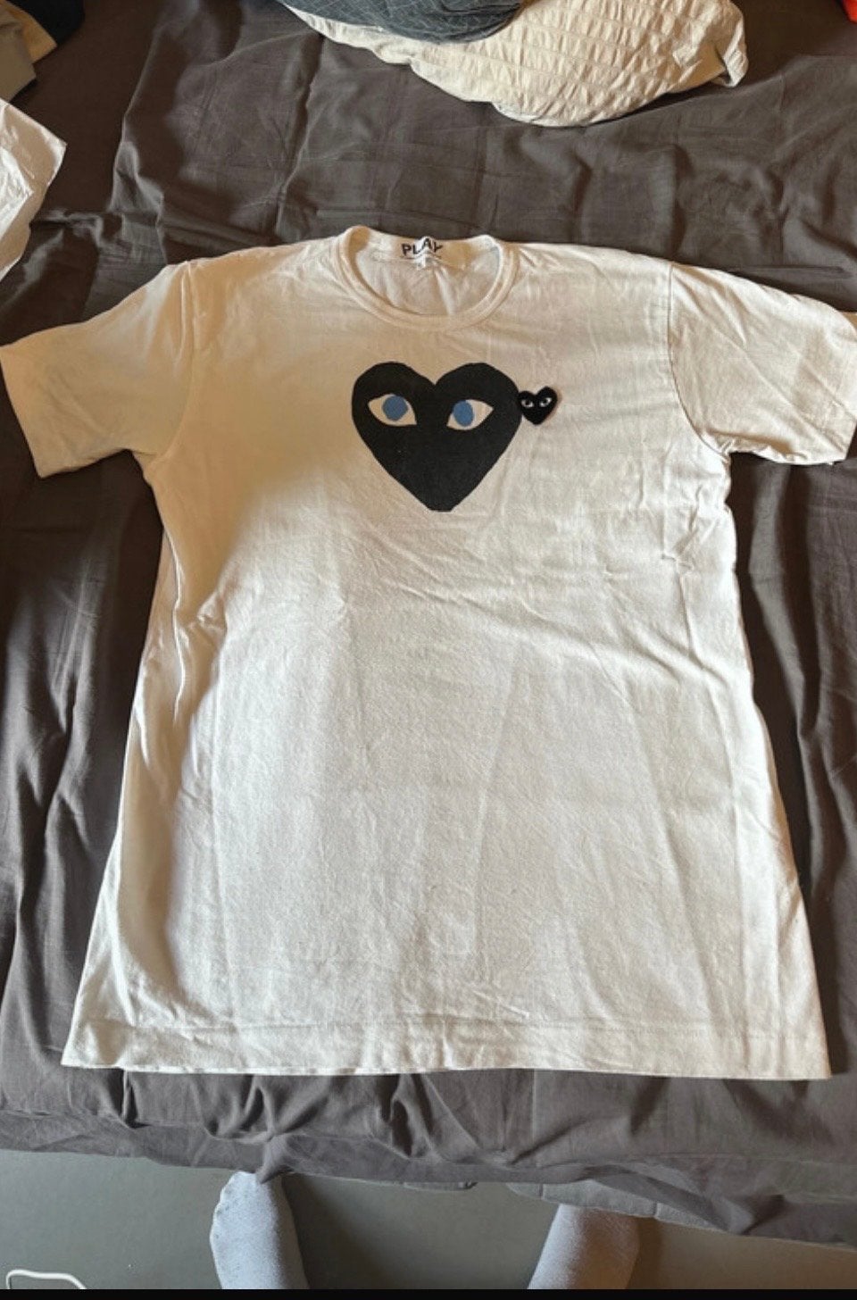 Comme des Garçons PLAY T-shirt wit met hart XL, Kleding | Heren, Ophalen of Verzenden, Zo goed als nieuw, Maat 56/58 (XL), Wit